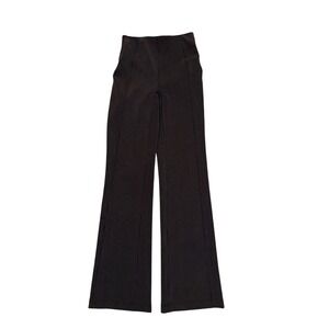 lululemon Ribbed Softstreme Flared Pant Short Womens 0 Black New High Rise 30"